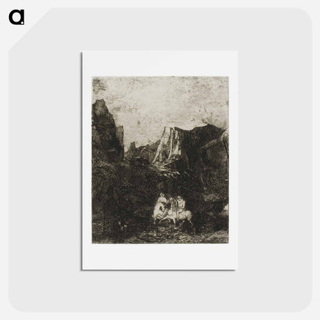 アートポストカード-The Two Small Horsemen - オディロン ルドン Postcard.