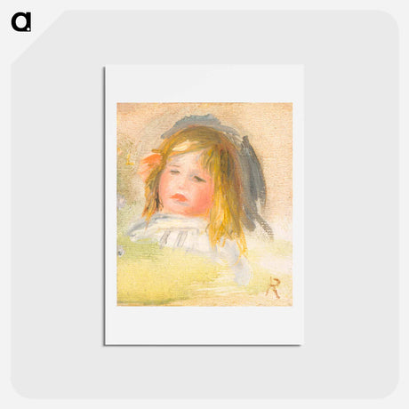 アートポストカード-Child with Blond Hair - ピエール オーギュスト ルノワール Postcard.