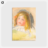 アートポストカード-Child with Blond Hair - ピエール オーギュスト ルノワール Postcard.