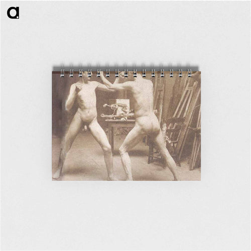 Two nude boys boxing in atelier - トーマス エイキンズ Memo.