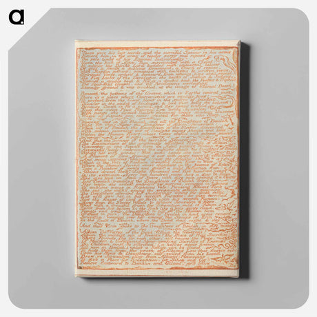 アートパネル-Jerusalem, Plate 48, "These were his last words...." - ウィリアム ブレイク Canvas.