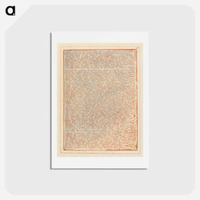 アートポストカード-Jerusalem, Plate 48, "These were his last words...." - ウィリアム ブレイク Postcard.