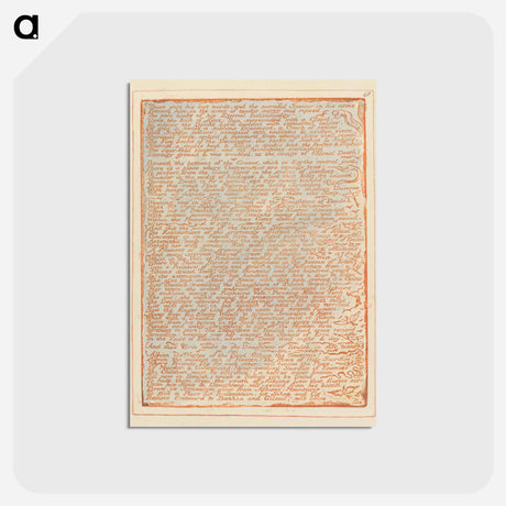 アートポストカード-Jerusalem, Plate 48, "These were his last words...." - ウィリアム ブレイク Postcard.