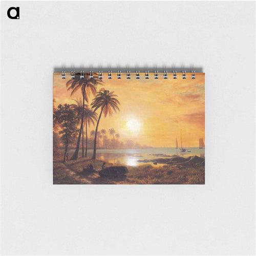 Tropical Landscape with Fishing Boats in Bay - アルバート ビアスタット Memo.