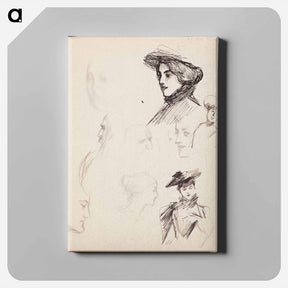 アートパネル-(unknown) part of a sketchbook - アルバート エーデルフェルト Canvas.