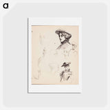 アートポストカード-(unknown) part of a sketchbook - アルバート エーデルフェルト Postcard.