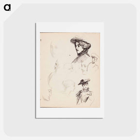 アートポストカード-(unknown) part of a sketchbook - アルバート エーデルフェルト Postcard.