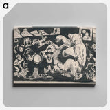 Comedian with a bear - アーノルド ピーター ワイズ クビンチャン Canvas.