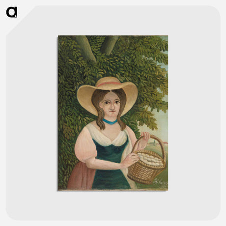 アートポストカード-Woman with Basket of Eggs
 - バーンズ・コレクション Postcard.