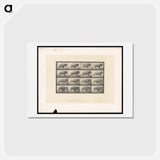 アートポストカード-Buffalo in Motion
 - エドワード マイブリッジ Postcard.