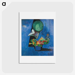 アートポストカード-Flowers and Ceramic Plate - アンリ マティス Postcard.