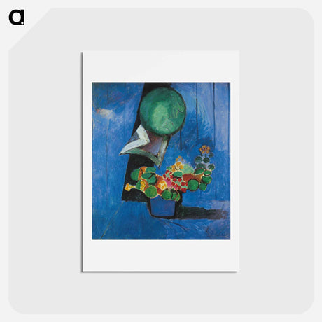 アートポストカード-Flowers and Ceramic Plate - アンリ マティス Postcard.
