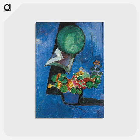 アートポストカード-Flowers and Ceramic Plate - アンリ マティス Postcard.