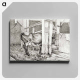 アートパネル-Standing cow - ジャン ベルナール Canvas.