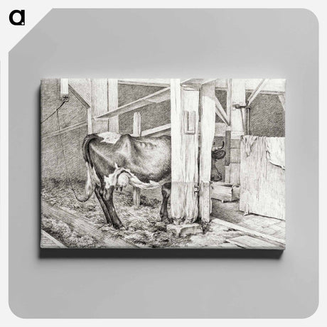 アートパネル-Standing cow - ジャン ベルナール Canvas.