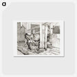 アートポストカード-Standing cow - ジャン ベルナール Postcard.