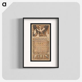 アートポスター-Kalenderblad voor augustus 1913 met ooievaars - テオ ヴァン ホイテマ Poster.