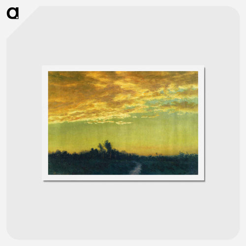 夕暮れの道 - アルバート ビアスタット Postcard.