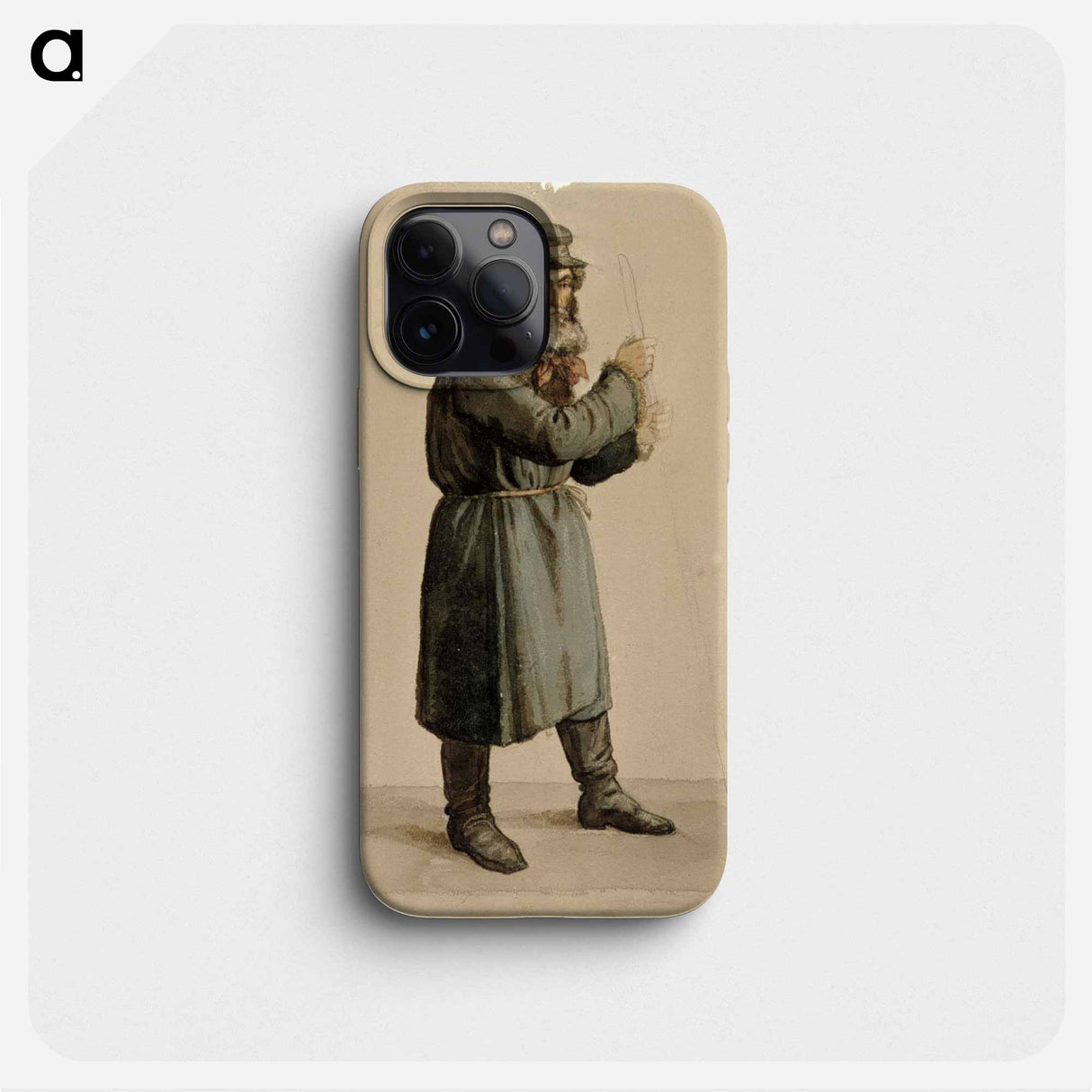 Venäläinen pitkässä kaftaanissa, malliharjoitelma - アルバート エーデルフェルト Phone Case.