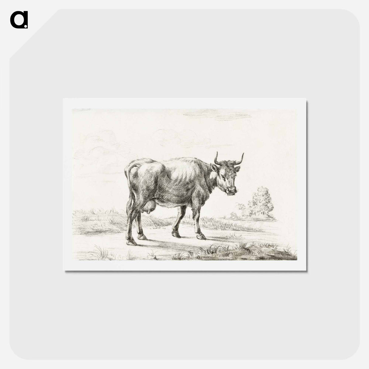 アートポストカード-Cow - ジャン ベルナール Postcard.