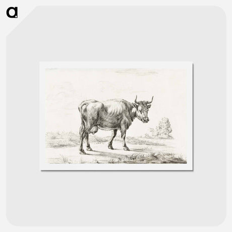 アートポストカード-Cow - ジャン ベルナール Postcard.