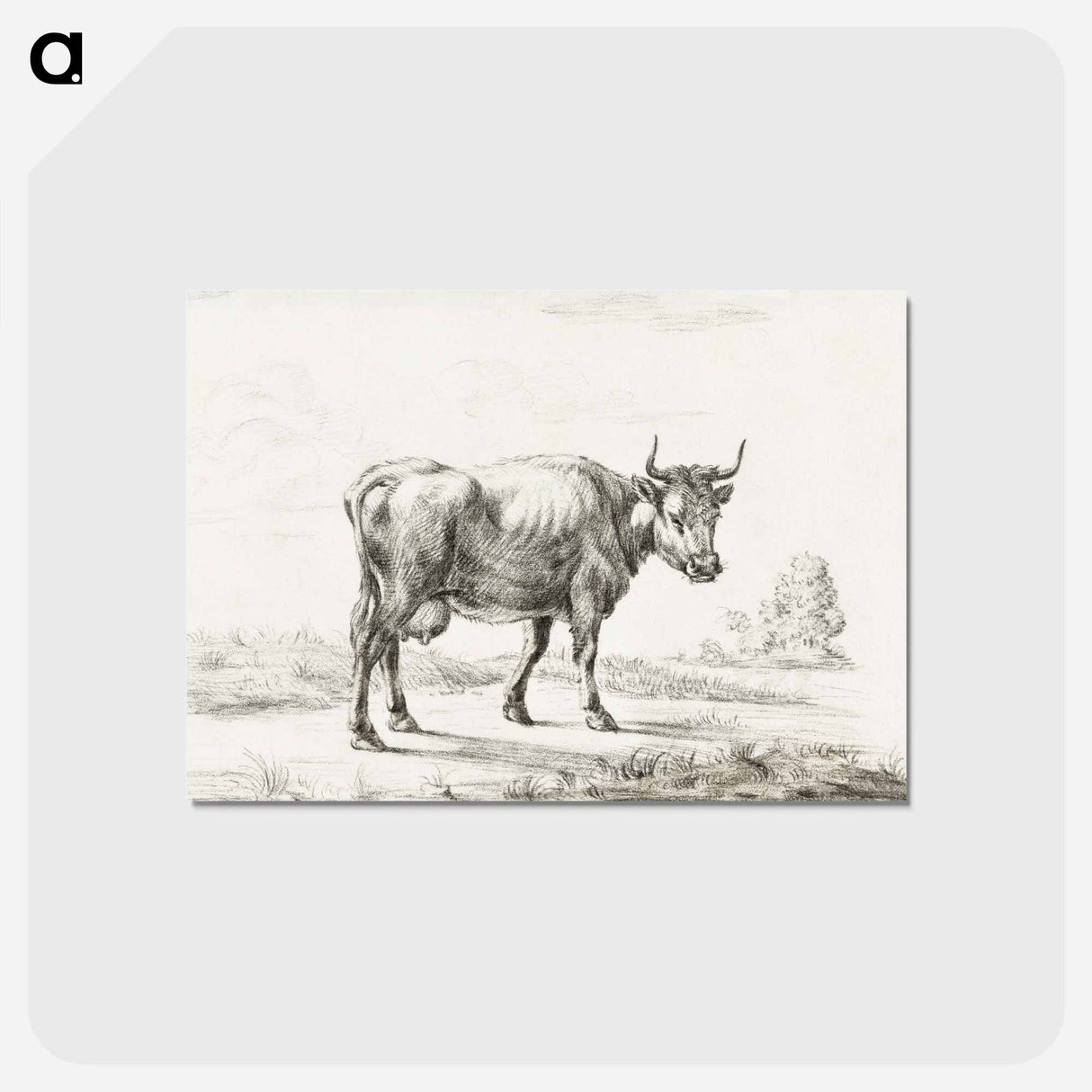 アートポストカード-Cow - ジャン ベルナール Postcard.