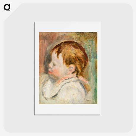 アートポストカード-Baby's Head - ピエール オーギュスト ルノワール Postcard.