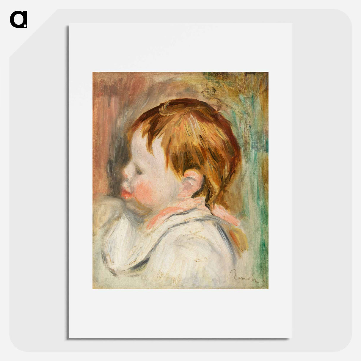 Baby's Head - Pierre-Auguste Renoir Poster.