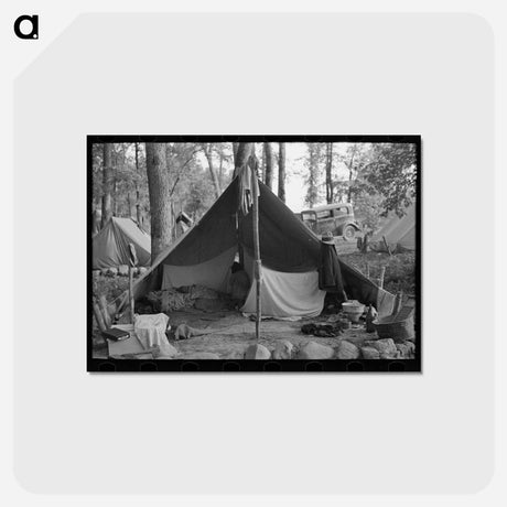 アートポストカード-Blueberry Pickers' Camp
 - ラッセル リー Postcard.