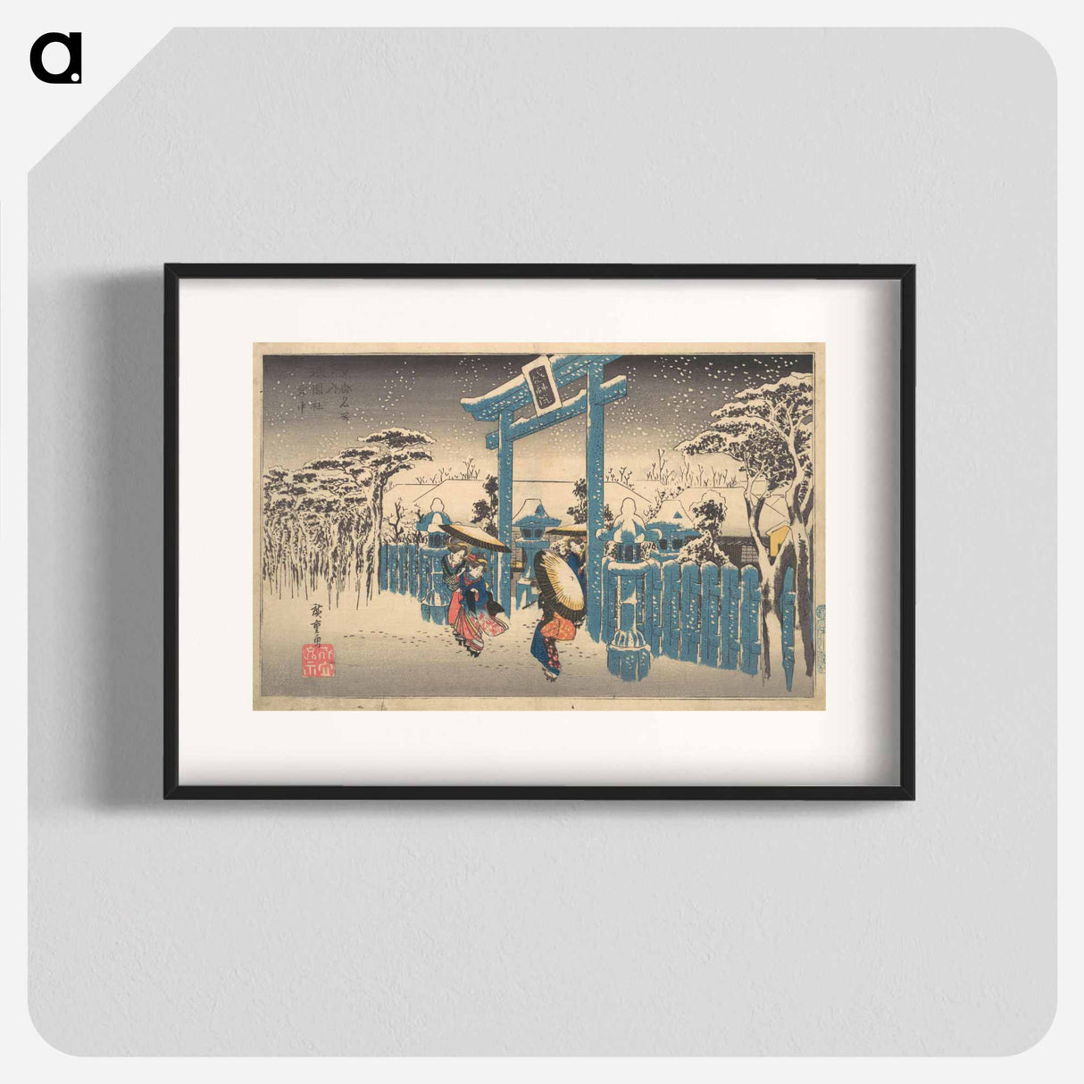 アートポスター-The Gion Shrine in Snow
 - 歌川 広重 Poster.