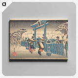 アートパネル-The Gion Shrine in Snow
 - 歌川 広重 Canvas.