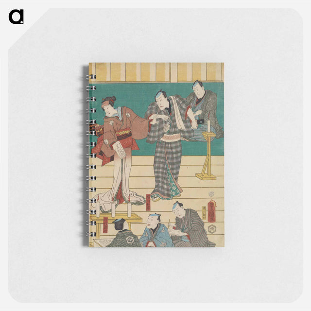 アートメモ帳-Center Sheet of a Vertical Ōban Pentaptych
 - 歌川 国貞 Memo.