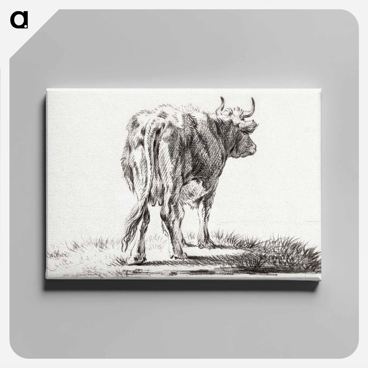 アートパネル-Standing cow - ジャン ベルナール Canvas.