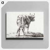 アートパネル-Standing cow - ジャン ベルナール Canvas.