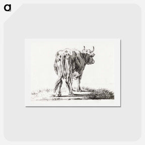 アートポストカード-Standing cow - ジャン ベルナール Postcard.