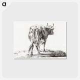 アートポストカード-Standing cow - ジャン ベルナール Postcard.