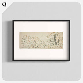 アートポスター-Hokusai's Fuji en kersenbloesem - 葛飾 北斎 Poster.
