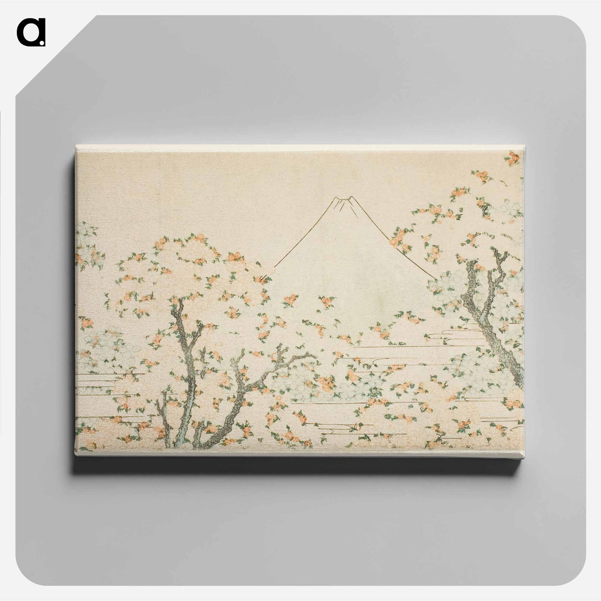 Hokusai's Fuji en kersenbloesem - 葛飾 北斎 Canvas.