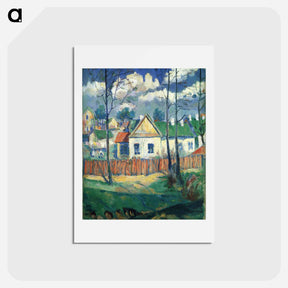 アートポストカード-Spring Landscape with a Cottage - カジミール マレーヴィチ Postcard.