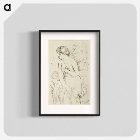 アートポスター-Baigneuse debout, à mi-jambes - ピエール オーギュスト ルノワール Poster.