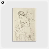 アートポストカード-Baigneuse debout, à mi-jambes - ピエール オーギュスト ルノワール Postcard.