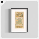 Kalenderblad juni met kuikens - テオ ヴァン ホイテマ Poster.