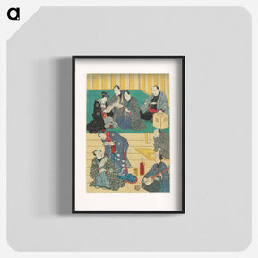 アートポスター-Vertical Ōban Pentaptych, Second Sheet from Right
 - 歌川 国貞 Poster.