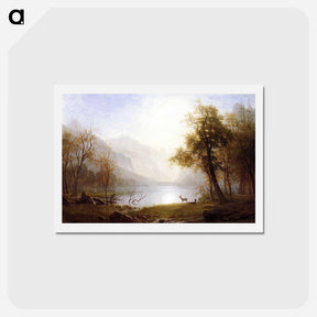 アートポストカード-Valley in Kings Canyon - アルバート ビアスタット Postcard.