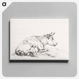 アートパネル-Lying cow, to the right - ジャン ベルナール Canvas.