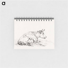 アートメモ帳-Lying cow, to the right - ジャン ベルナール Memo.