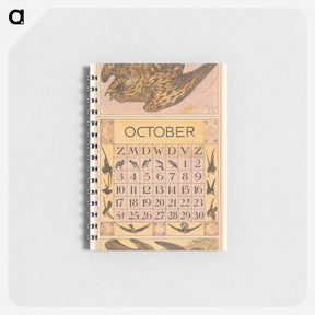 アートメモ帳-Kalenderblad oktober met torenvalk - テオ ヴァン ホイテマ Memo.
