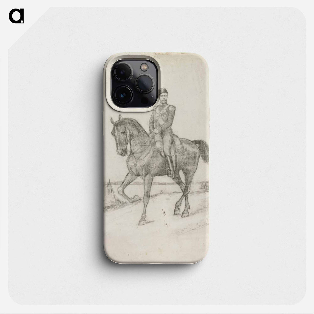 Ratsastajamuotokuva Nikolai II:sta, harjoitelma - アルバート エーデルフェルト Phone Case.