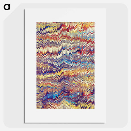 アートポスター-Decorative Paper from Christ's Passion, a tragedie with annotations
 - 大英図書館 Poster.