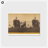 アートポストカード-Steamer Colorado Entering Dry Dock
 - エドワード マイブリッジ Postcard.